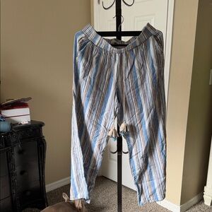 Harmony Striped Pants with Tassels